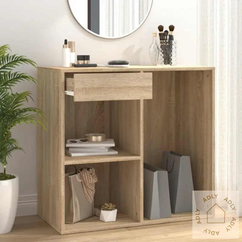 Sminkeskap Sonoma Eik 80X40X75 Cm Konstruert Tre
