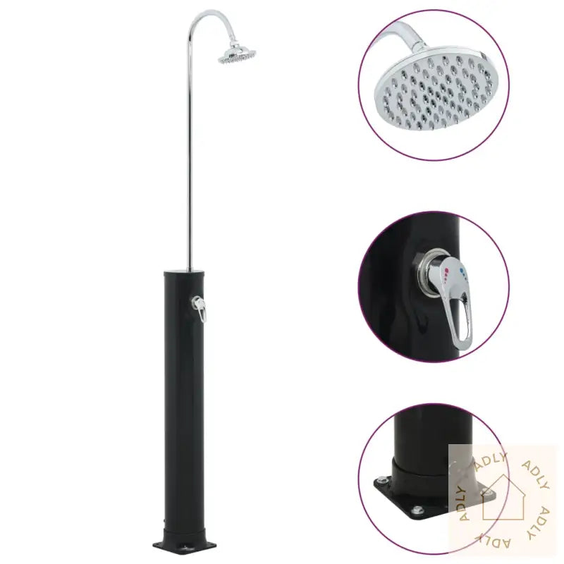 Soloppvarmet Dusj Svart 214 Cm 20 L