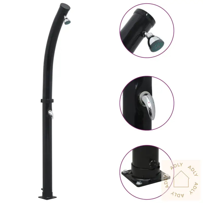 Soloppvarmet Dusj Svart 214 Cm 20 L