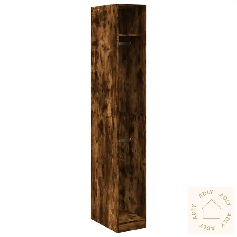 Garderobe Røkt Eik 30X50X200 Cm Konstruert Tre
