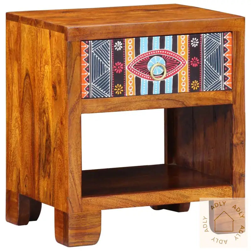 Side Cabinet 40X35X45 Cm Solid Wood Acacia