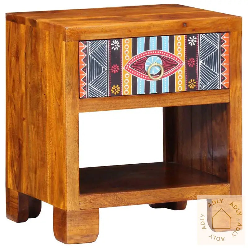 Side Cabinet 40X35X45 Cm Solid Wood Acacia