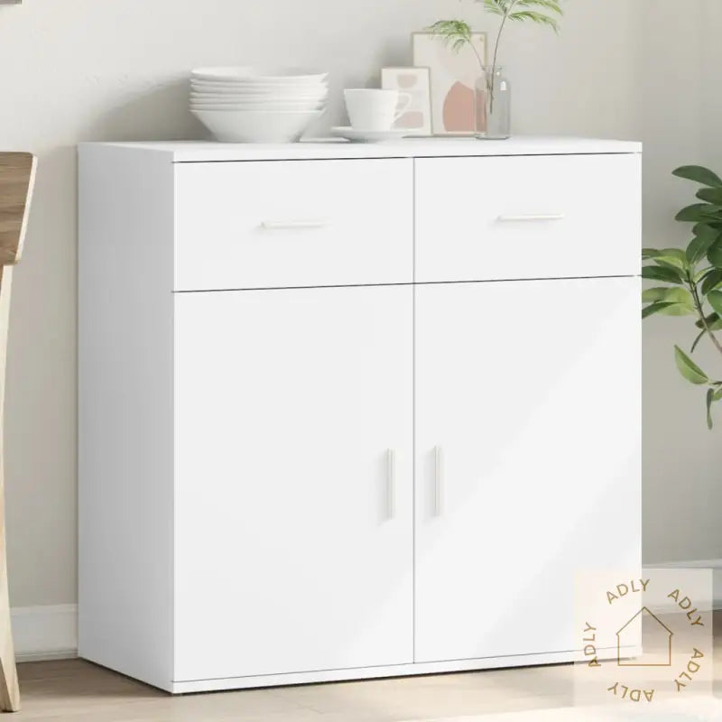 Skjenk Hvit 79X38X80 Cm Konstruert Tre