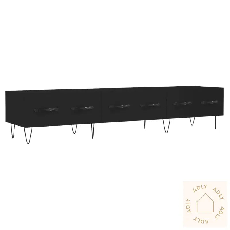 Tv-Benk Svart 150X36X30 Cm Konstruert Tre