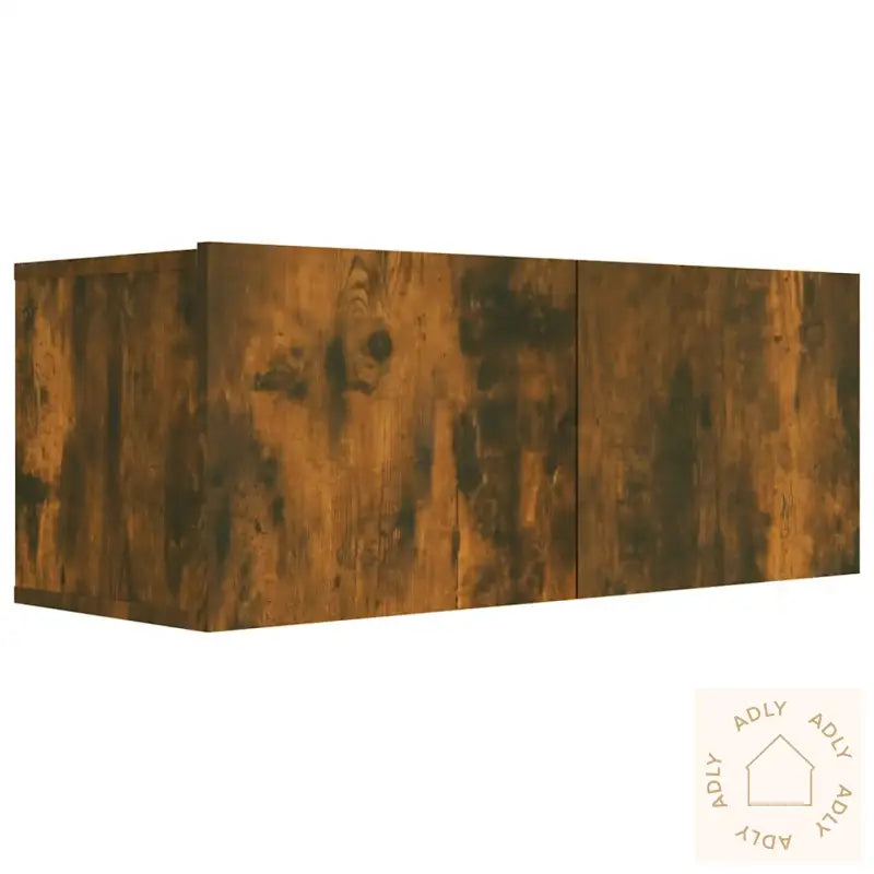 Tv-Benk Røkt Eik 80X30X30 Cm Konstruert Tre