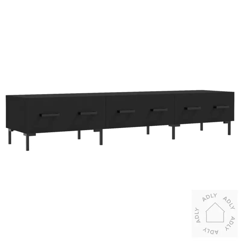 Tv-Benk Svart 150X36X30 Cm Konstruert Tre