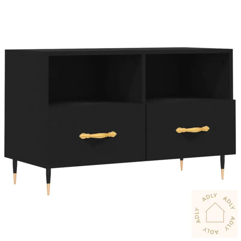 Tv-Benk Svart 80X36X50 Cm Konstruert Tre
