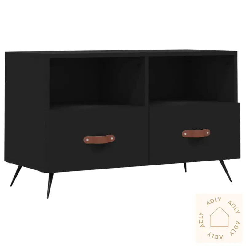 Tv-Benk Svart 80X36X50 Cm Konstruert Tre
