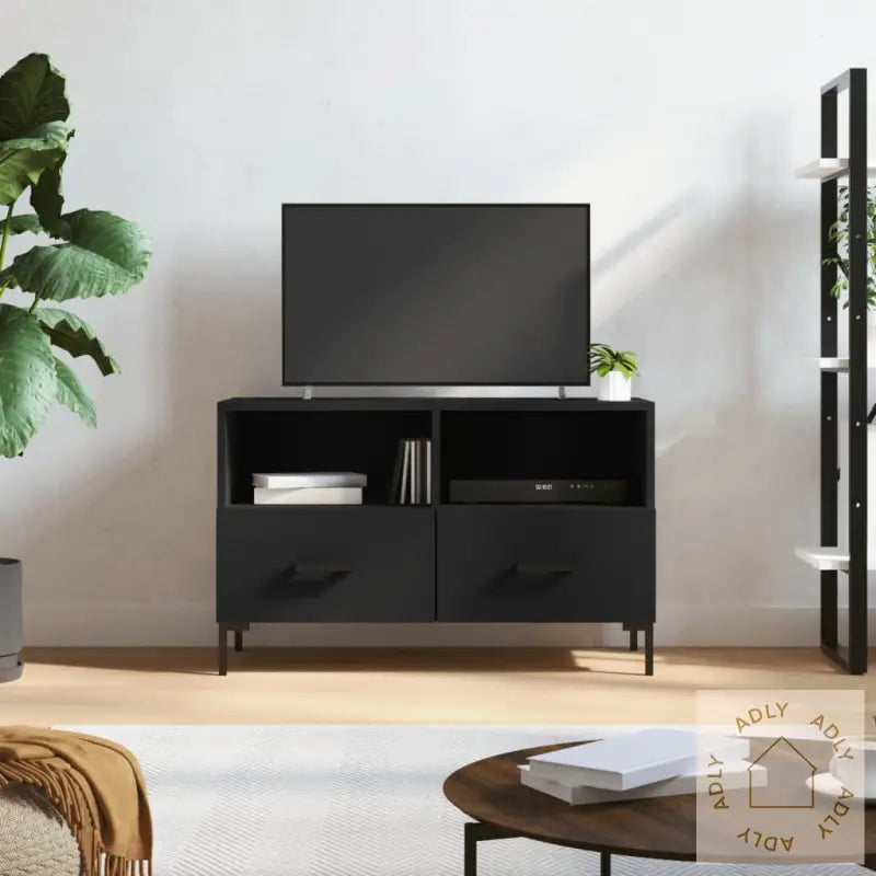 Tv-Benk Svart 80X36X50 Cm Konstruert Tre