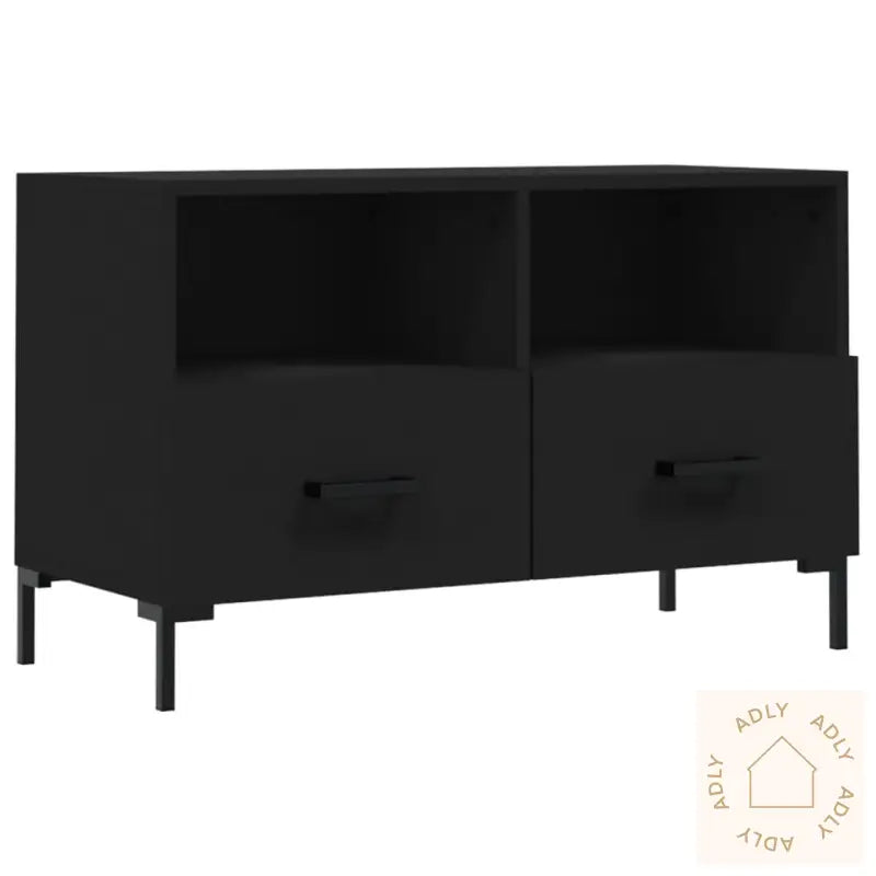 Tv-Benk Svart 80X36X50 Cm Konstruert Tre