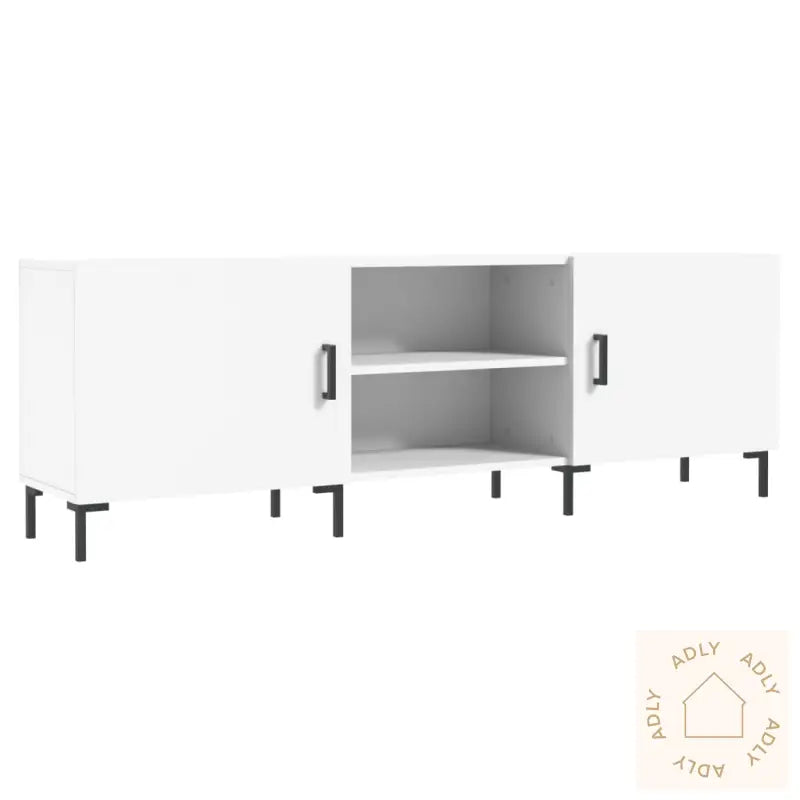 Tv-Benk Hvit 150X30X50 Cm Konstruert Tre