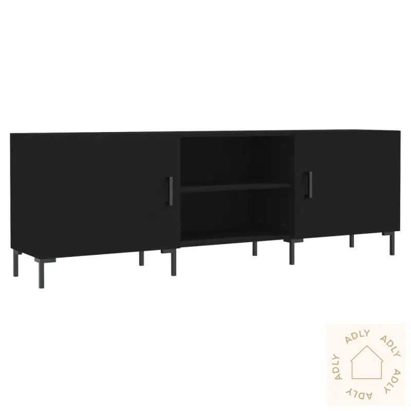 Tv-Benk Svart 150X30X50 Cm Konstruert Tre