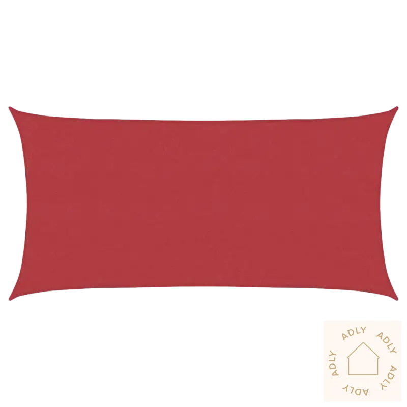 Rødt vårt solseil som passer perfekt til hagemøbler og uteområder