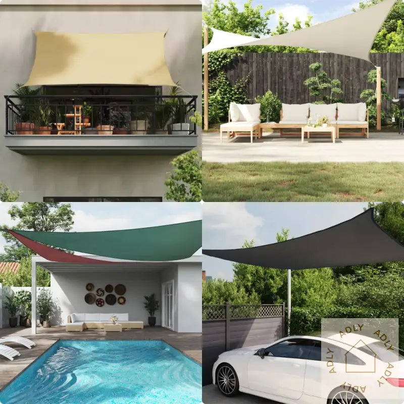 Solseil Sand 3,5X3,5X4,9 M 100% Polyester Oxford