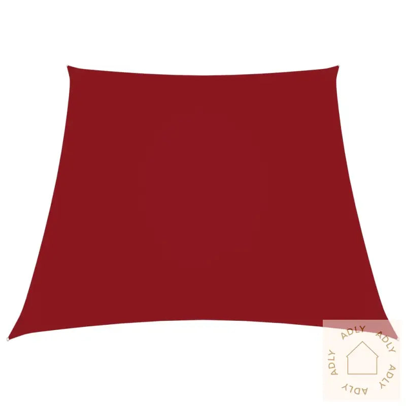 Solseil Oxfordstoff Trapesformet 2/4X3 M Rød