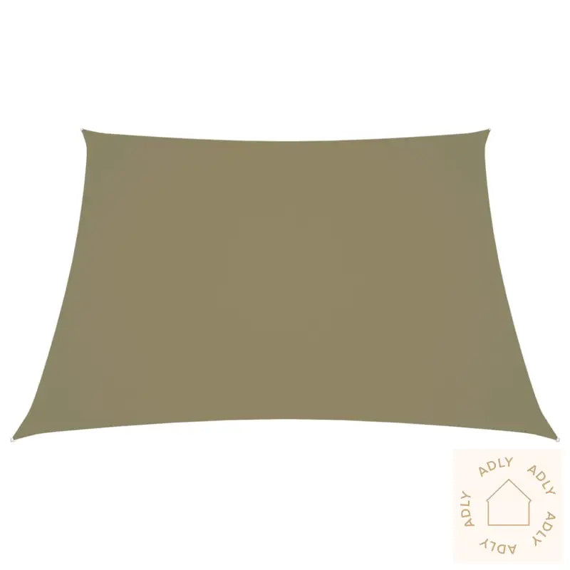 Solseil Oxfordstoff Trapesformet 2/4X3 M Beige