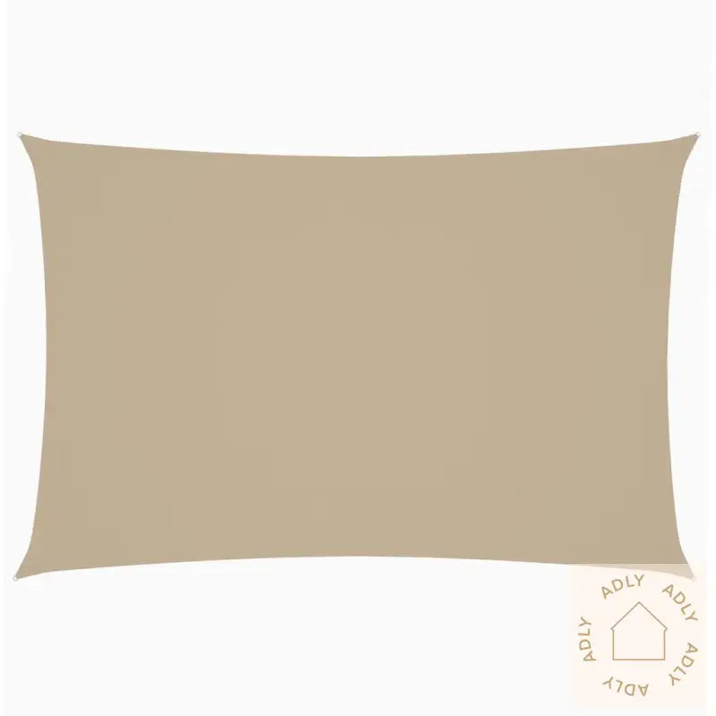 Solseil Oxfordstoff Rektangulær 2X4 M Beige