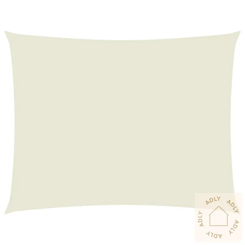 Solseil Oxfordstoff Rektangulær 3,5X4,5 M Kremhvit
