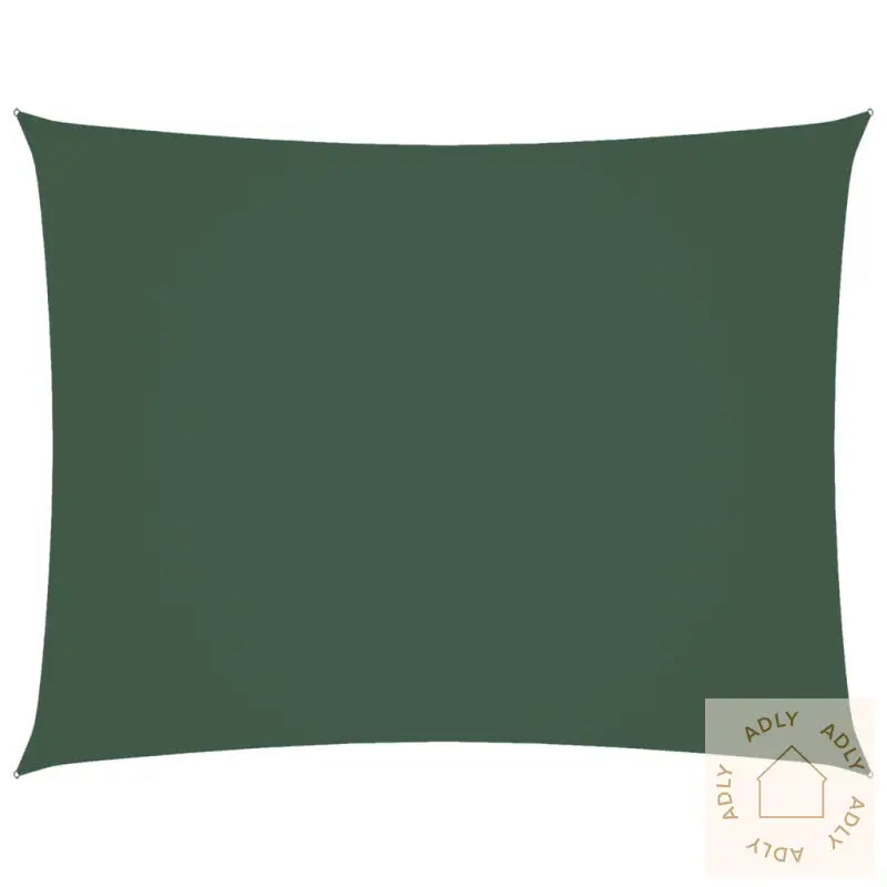 Solseil Oxfordstoff Rektangulær 3X6 M Mørkegrønn