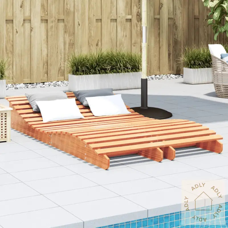 Solsenger 2 Stk Voksbrun 205X60X31,5 Cm Heltre Furu
