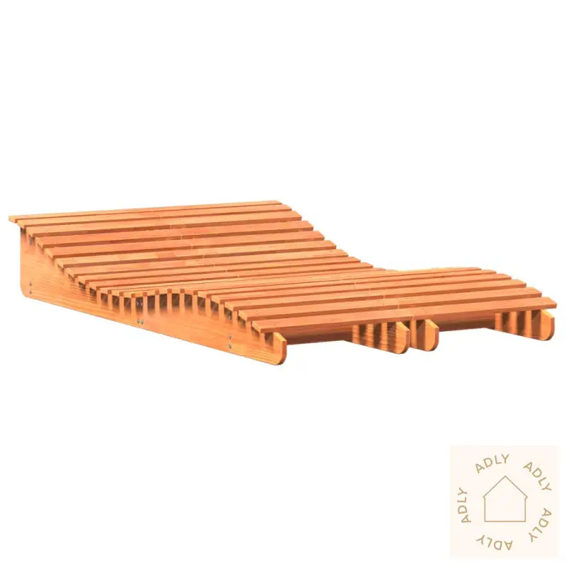 Solsenger 2 Stk Voksbrun 205X60X31,5 Cm Heltre Furu