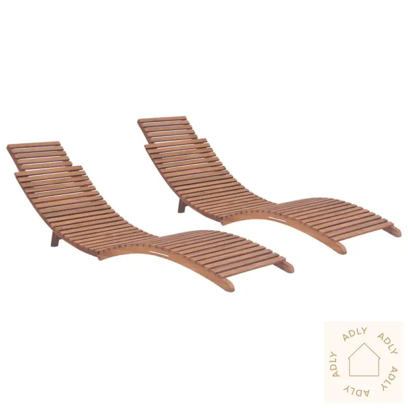 Sammenleggbare Solsenger 2 Stk Heltre Teak