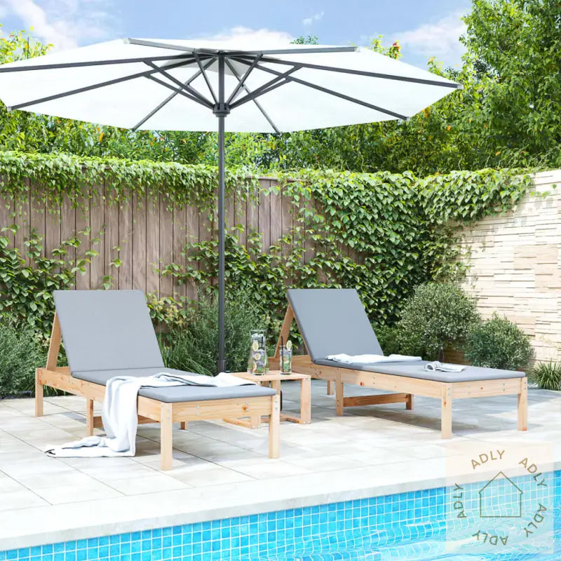 Solsenger 2 Stk 199,5X60X74 Cm Heltre Furu