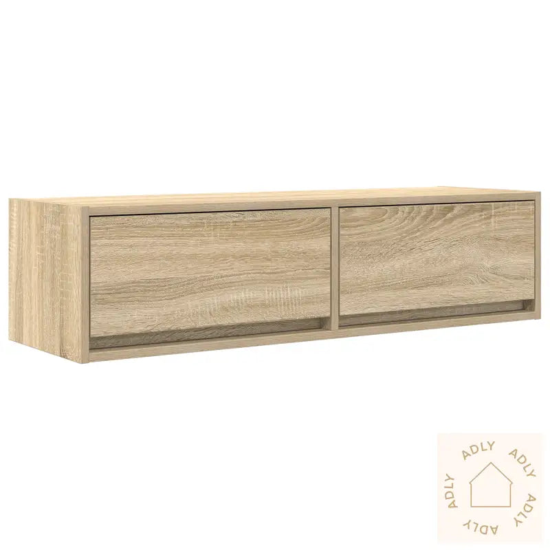 Tv-Benk Sonoma Eik 100X31X25,5 Cm Konstruert Tre