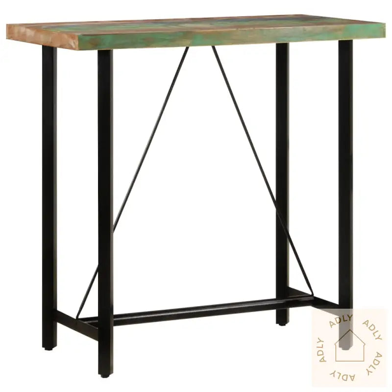 Barbord 110X55X107 Cm Gjenvunnet Heltre Og Jern