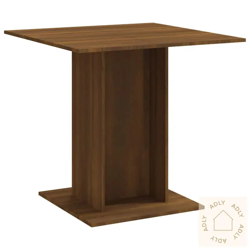 Spisebord Brun Eik 80X80X75 Cm Konstruert Tre