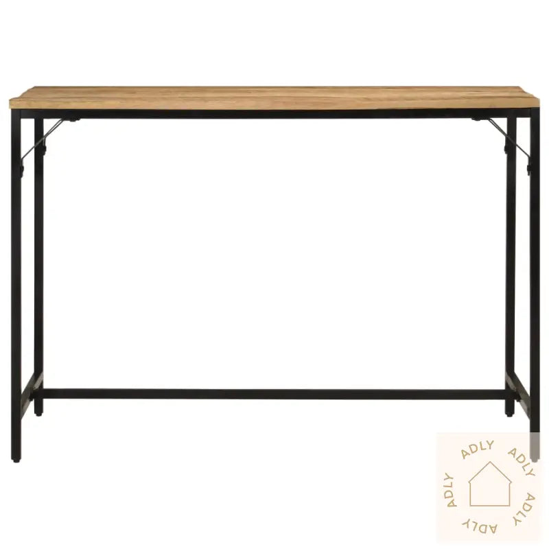 Spisebord 110X55X75 Cm Grovt Heltre Mangotre Og Jern