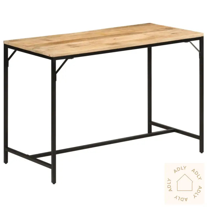 Spisebord 110X55X75 Cm Grovt Heltre Mangotre Og Jern