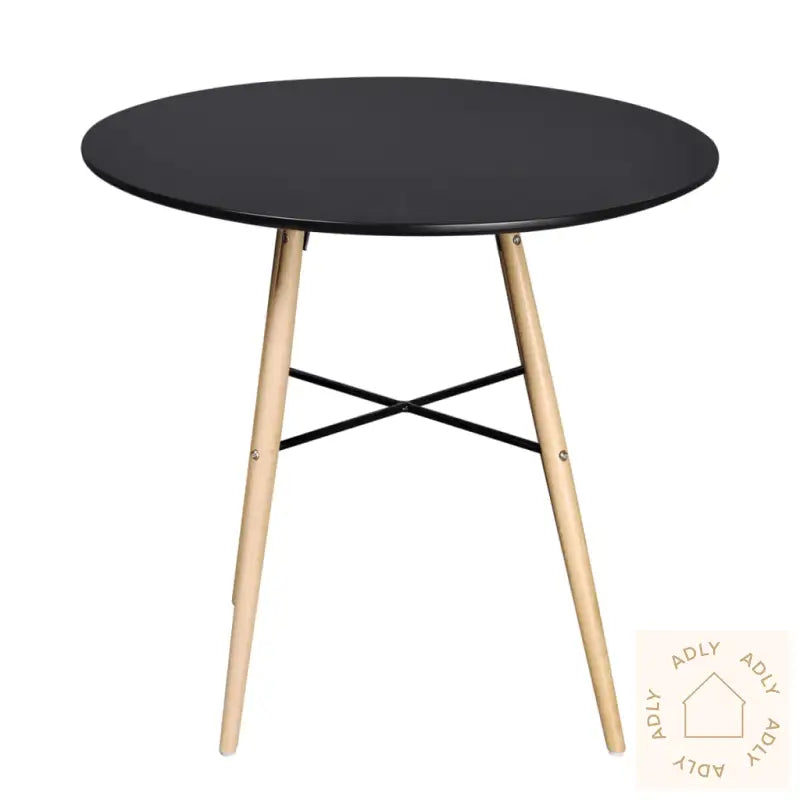 Spisebord Rund Mdf Svart