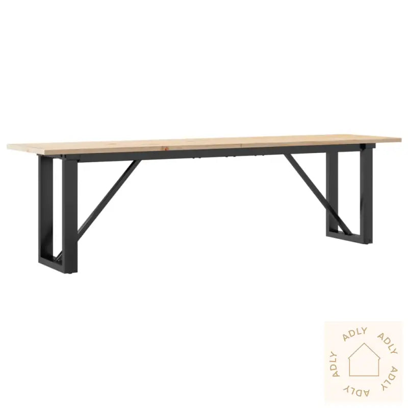 Salongbord O-Ramme 160X40X45 Cm Heltre Furu Og Stål
