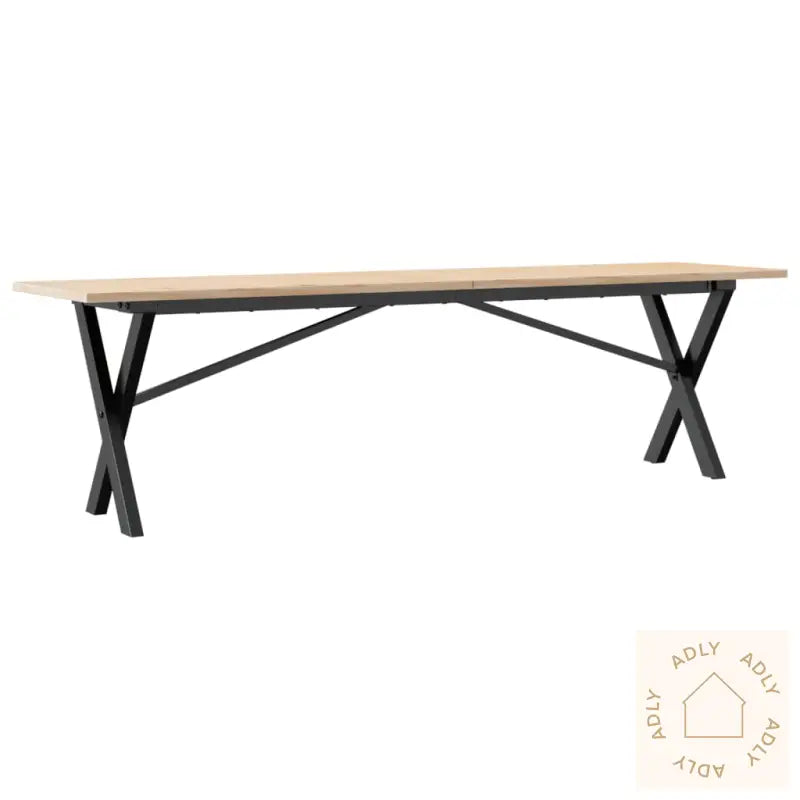 Salongbord X-Ramme 160X40X45 Cm Heltre Furu Og Stål