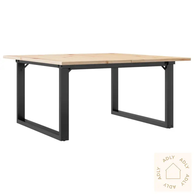 Salongbord O-Ramme 90X90X45 Cm Heltre Furu Og Stål
