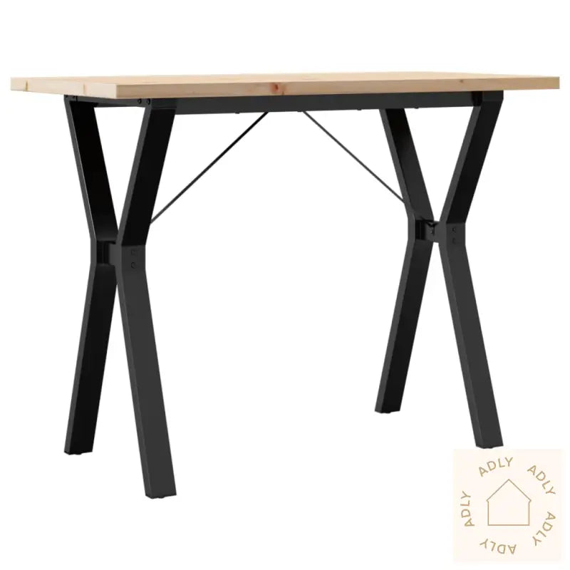 Spisebord Y-Ramme 100X50X75,5 Cm Heltre Furu Og Stål