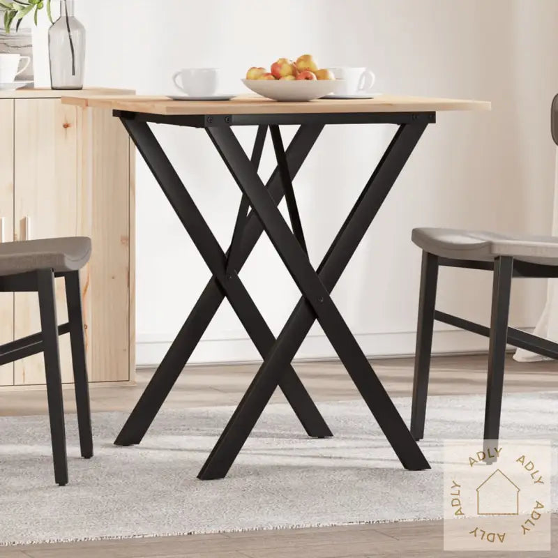 Salongbord X-Ramme 70X70X75 Cm Heltre Furu Og Stål
