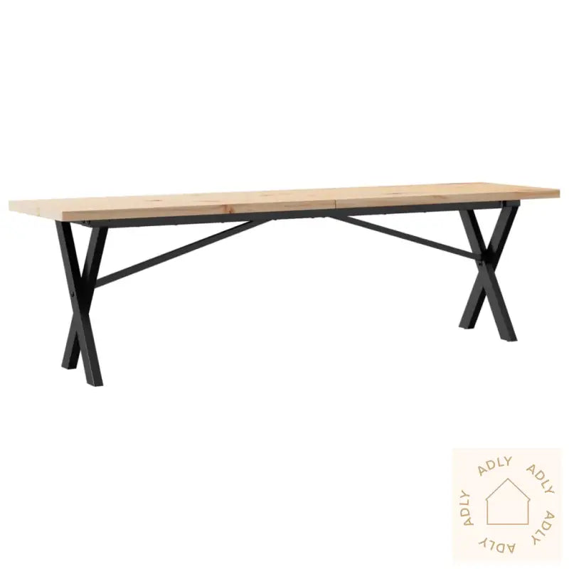 Salongbord X-Ramme 160X40X45,5 Cm Heltre Furu Og Stål