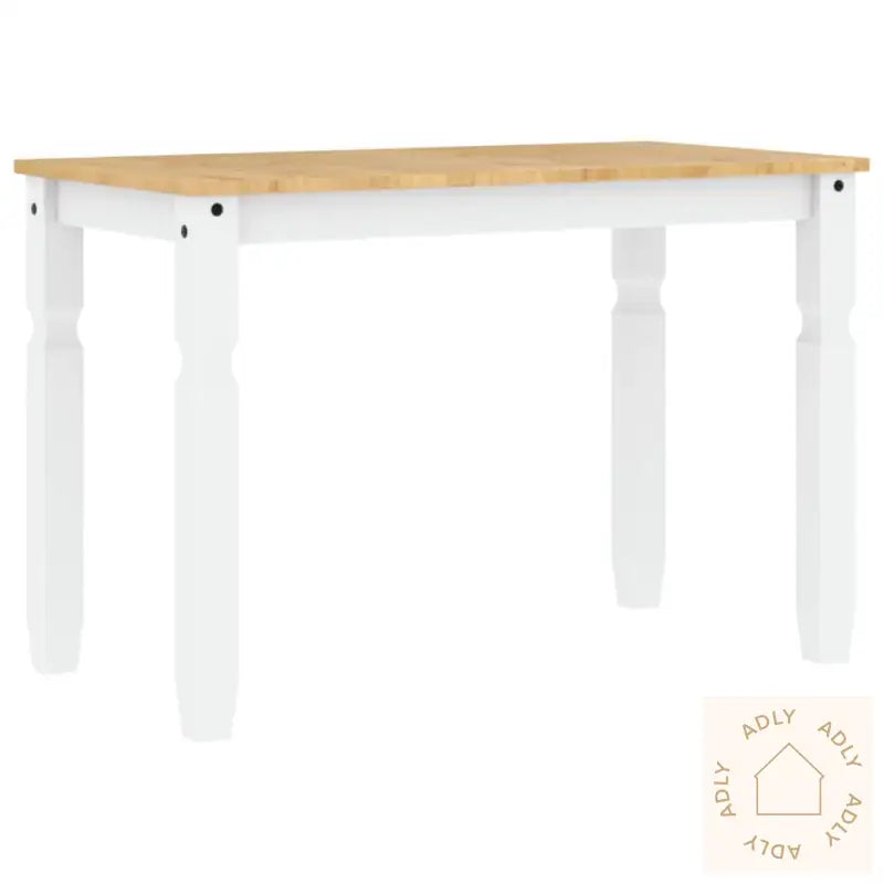 Spisebord Corona Hvit 112X60X75 Cm Heltre Furu