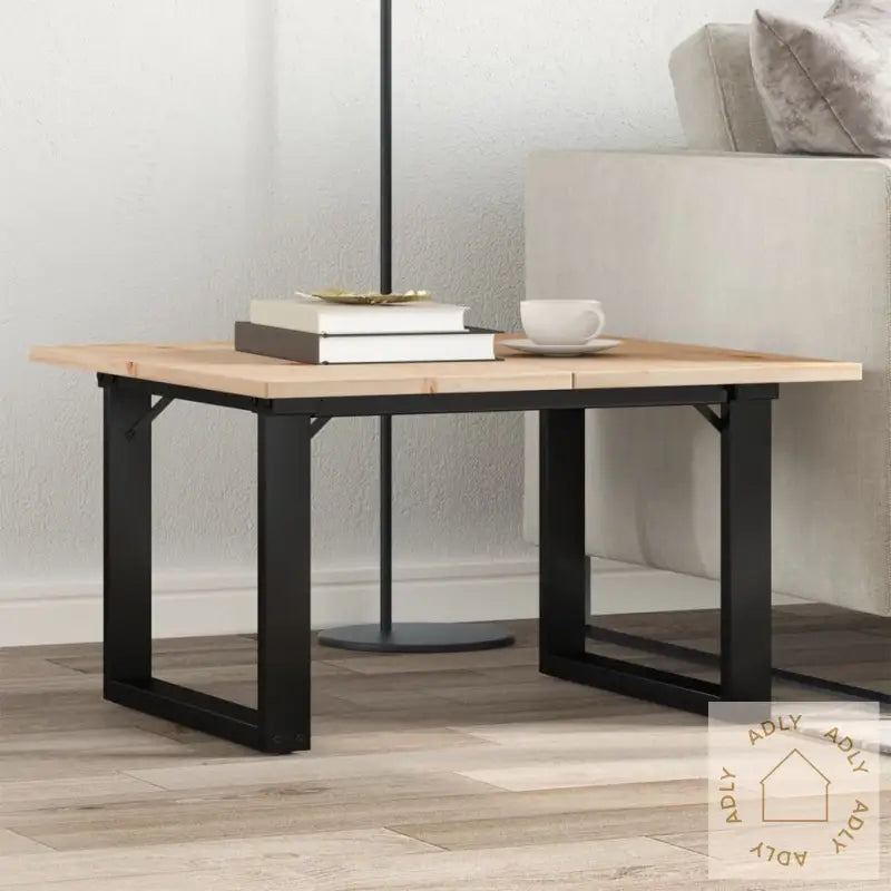 Salongbord O-Ramme 70X70X40 Cm Heltre Furu Og Stål