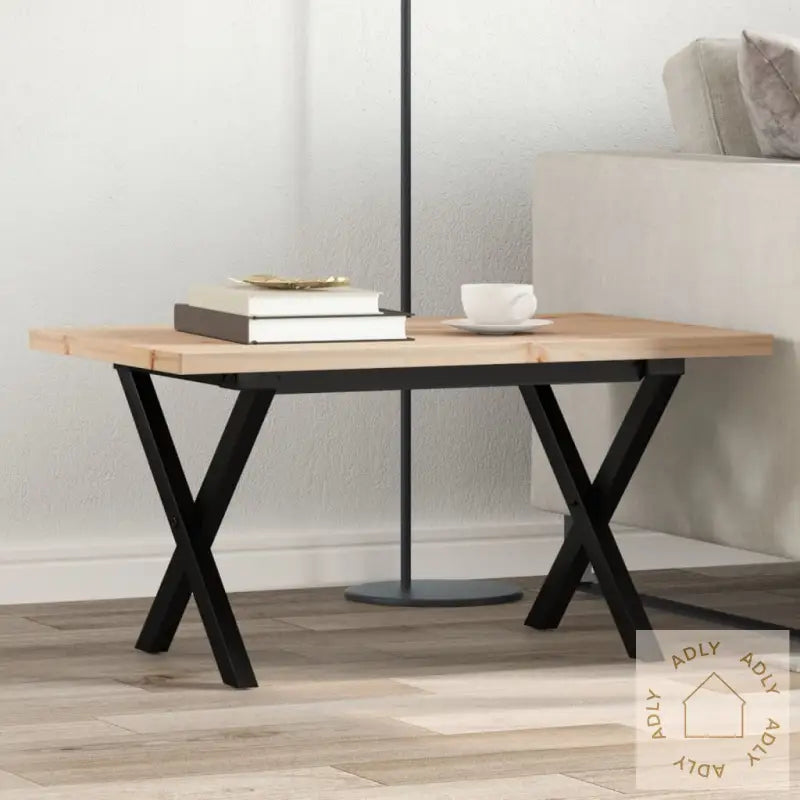 Salongbord X-Ramme 80X50X40,5 Cm Heltre Furu Og Stål