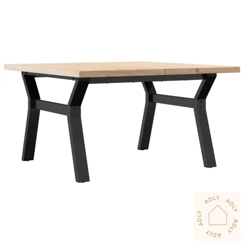 Salongbord Y-Ramme 80X80X45,5 Cm Heltre Furu Og Stål