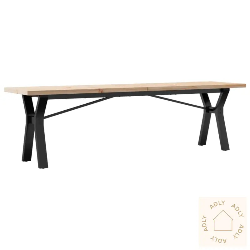 Salongbord Y-Ramme 160X40X45,5 Cm Heltre Furu Og Stål