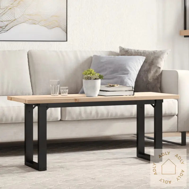 Salongbord O-Ramme 110X40X45,5 Cm Heltre Furu Og Stål