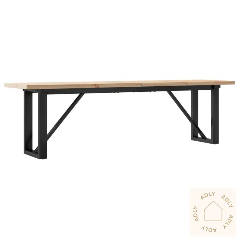 Salongbord O-Ramme 160X40X45,5 Cm Heltre Furu Og Stål