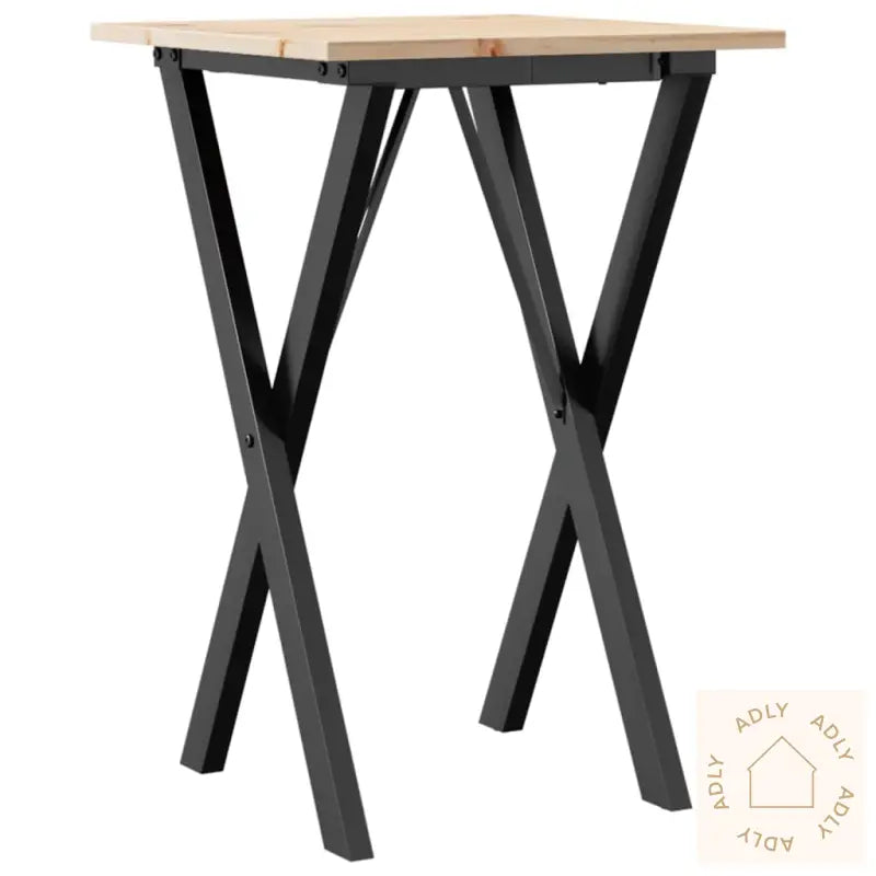 Salongbord X-Ramme 50X50X75 Cm Heltre Furu Og Stål