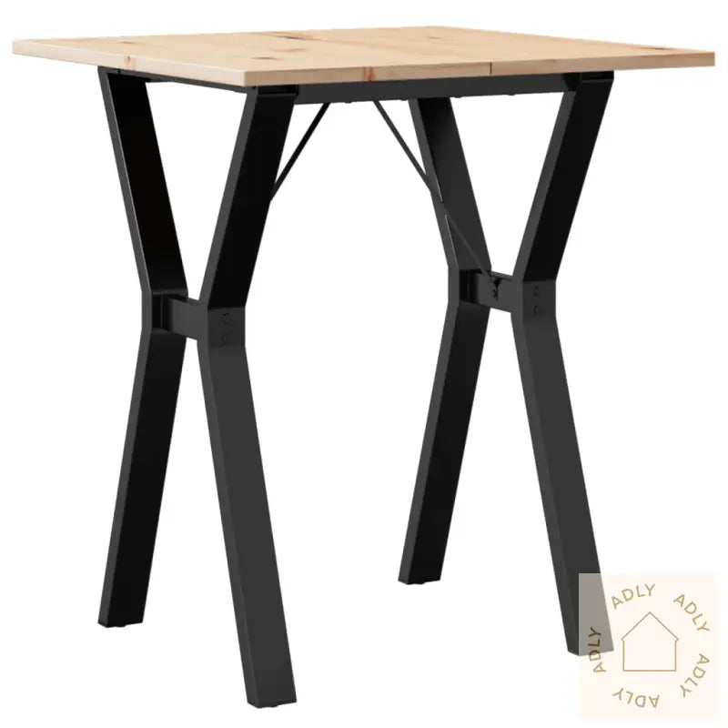 Spisebord Y-Ramme 60X60X75 Cm Heltre Furu Og Stål