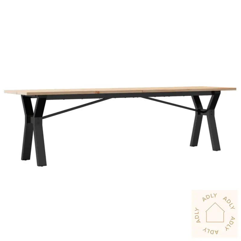 Salongbord Y-Ramme 160X40X45 Cm Heltre Furu Og Stål