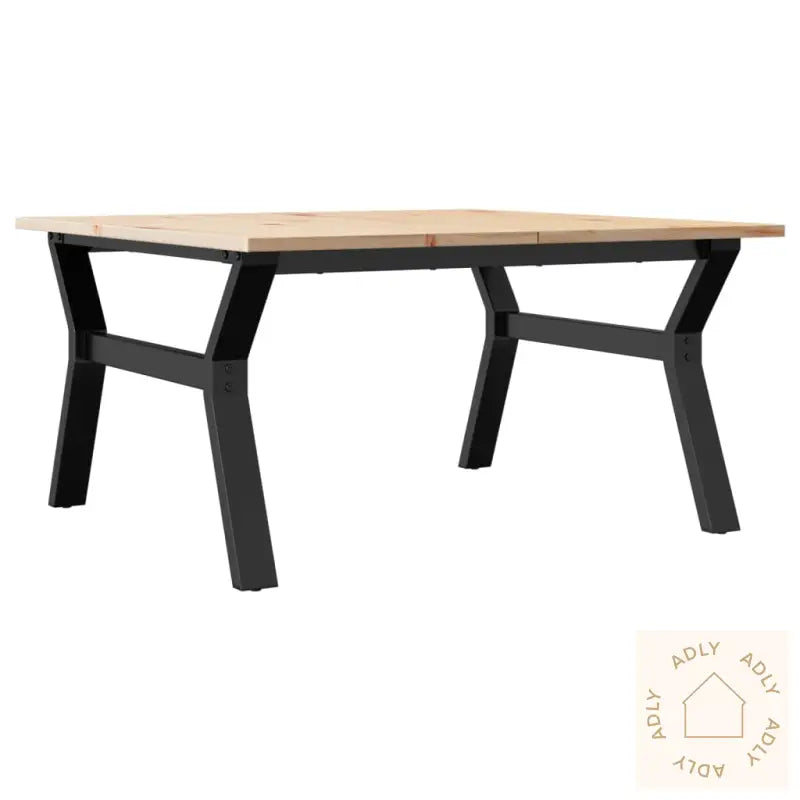 Salongbord Y-Ramme 90X90X45 Cm Heltre Furu Og Stål